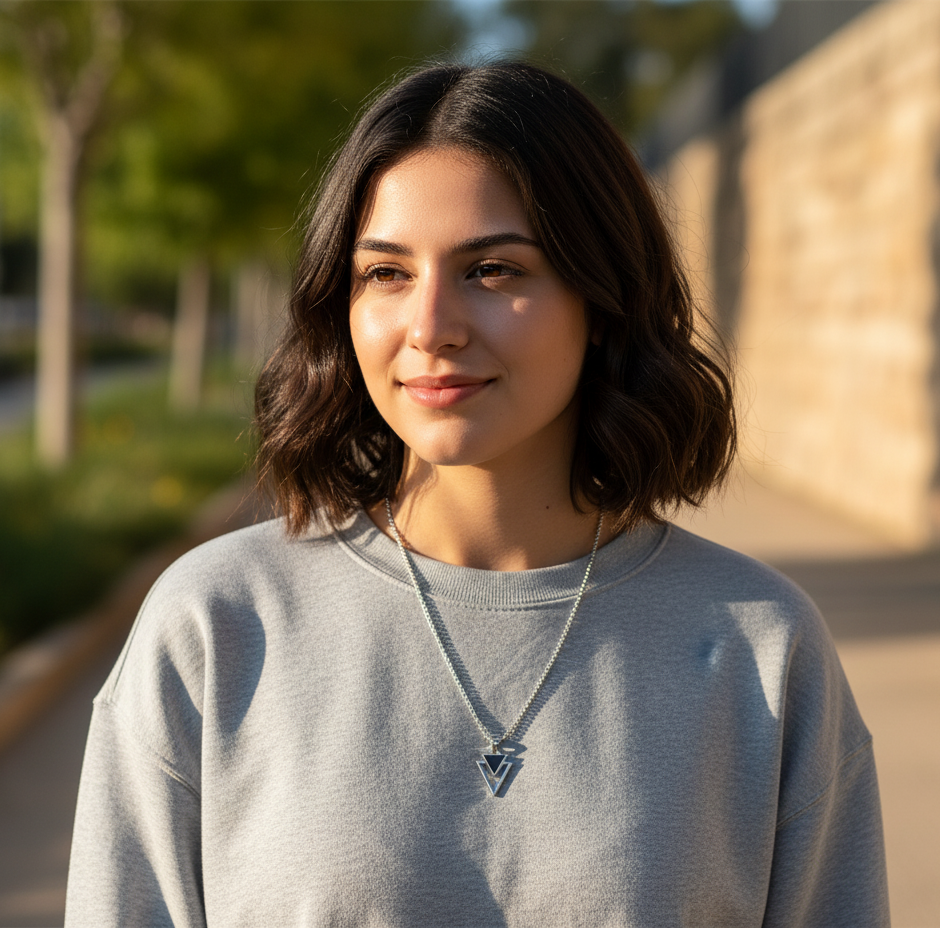 Men’s Black Onyx Stone Pendant Necklace | Silver Chain | Energy Protection Amulet