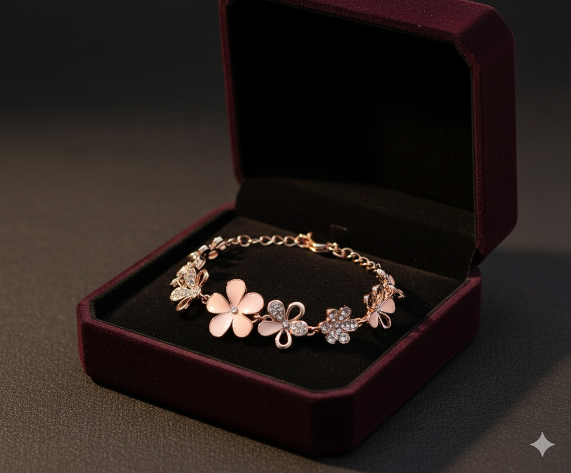 Radiant Crystal Chain Bracelet – Sparkling Elegance for Her