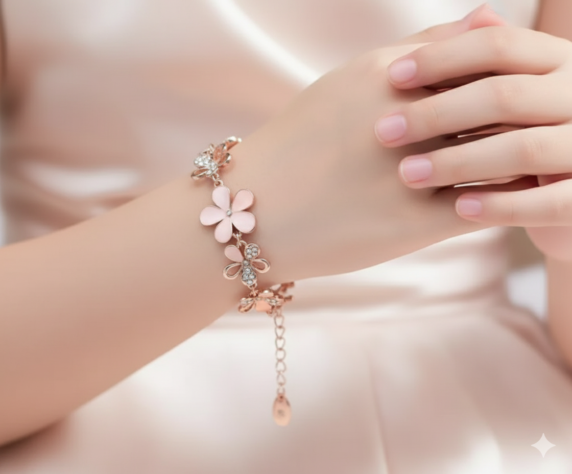 Radiant Crystal Chain Bracelet – Sparkling Elegance for Her
